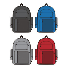 Basic School Backpack in Four Color Options

