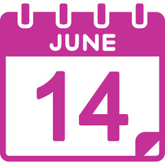 14 June Vector Icon Design