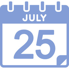 25 July Vector Icon Design