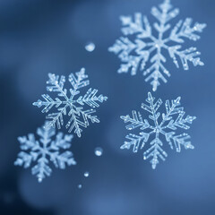 snowflakes on a blue background