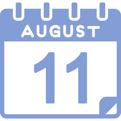 11 August Vector Icon Design