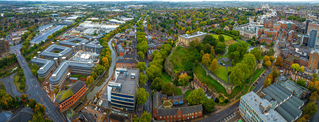 Nottingham castle, a Norman castle in a city of Nottingham in central England’s Midlands region