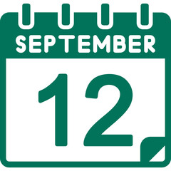 12 September Vector Icon Design