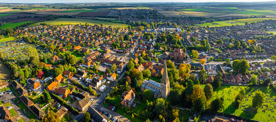 The village of Edwinstowe in the midst of Sherwood Forest, Nottinghamshire, England