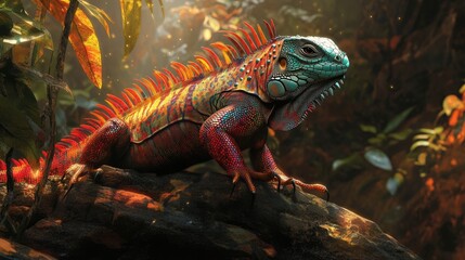 Fototapeta premium close-up iguana