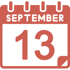 13 September Vector Icon Design