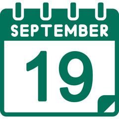 19 September Vector Icon Design