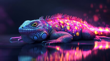 Obraz premium close up iguana