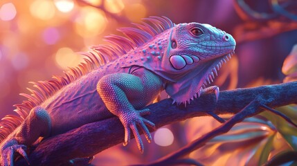 Obraz premium close up iguana
