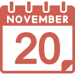 20 November Vector Icon Design
