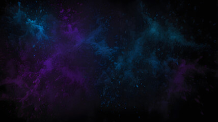 Fototapeta premium Cosmic Dance: A mesmerizing abstract backdrop of swirling, celestial nebulae in vibrant purple and blue hues. The image evokes a sense of wonder and mystery, ideal for science fiction, fantasy.