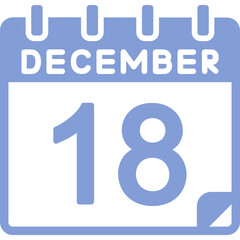 18 December Vector Icon Design