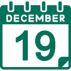 19 December Vector Icon Design