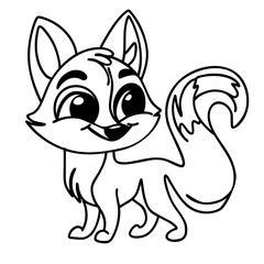 Cute fox doodle 