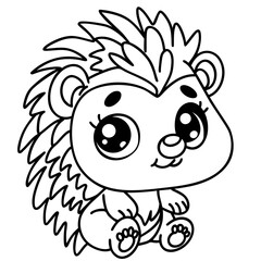Obraz premium Cute hedgehog doodle