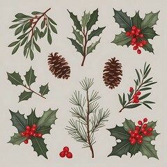 Christmas Botanical Illustrations