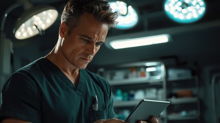 The Doctor Using Technology