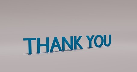 Thank You, 3d Illustration of the phrase thank you, gratitude and appreciation concept