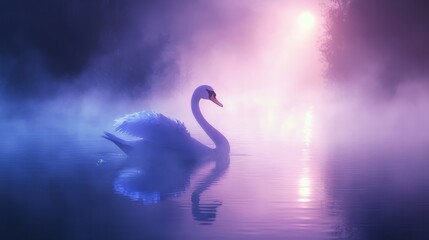 swans on the lake