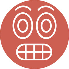 Grimacing Vector Icon Design