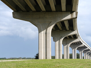 Highway Overpass on Rt 105 and Heckscher Drive In Jacksonville Florida USA next to the St. Johns River