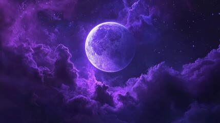 abstract purple moon