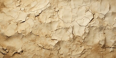 Fototapeta premium A Cracked and Weathered Surface of Dried Clay, Exhibiting a Distinctive Texture of Deep Cracks and Irregular Shapes, Creating a Dramatic Visual Landscape.
