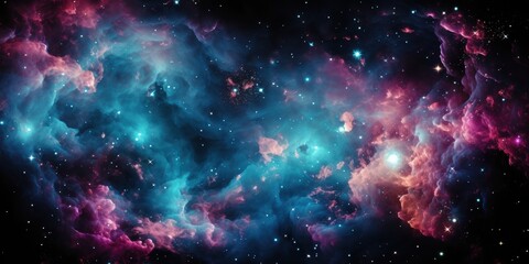 Fototapeta premium A cosmic tapestry of swirling nebulae and twinkling stars, an endless canvas of wonder and mystery.