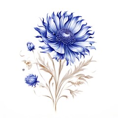 Obraz premium Flower concept design idea isolated on a white background
