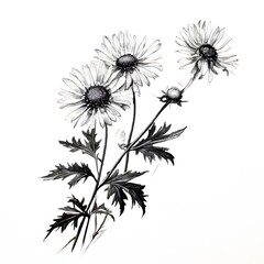 Flower concept design idea isolated on a white background