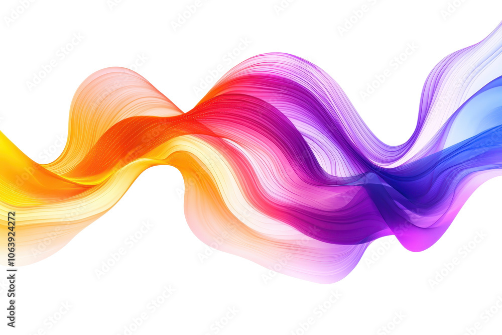 Poster vibrant abstract wave of colorful light trails blending seamlessly for a dynamic and artistic backgr