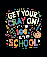 Happy 100 Days Of School T-shirt Design