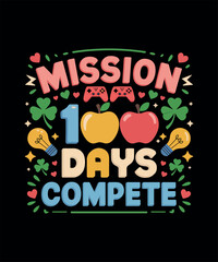 Happy 100 Days Of School T-shirt Design