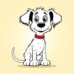 Vector cute dog illustration