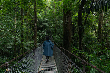 Woman enjoying in the tropical nature