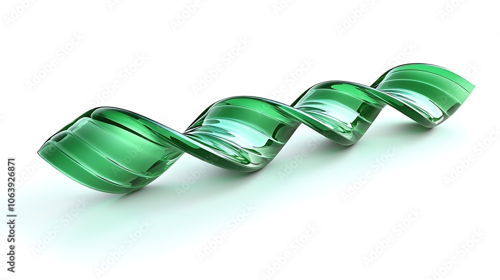 Poster twisted emerald green 3d arrow loop design
