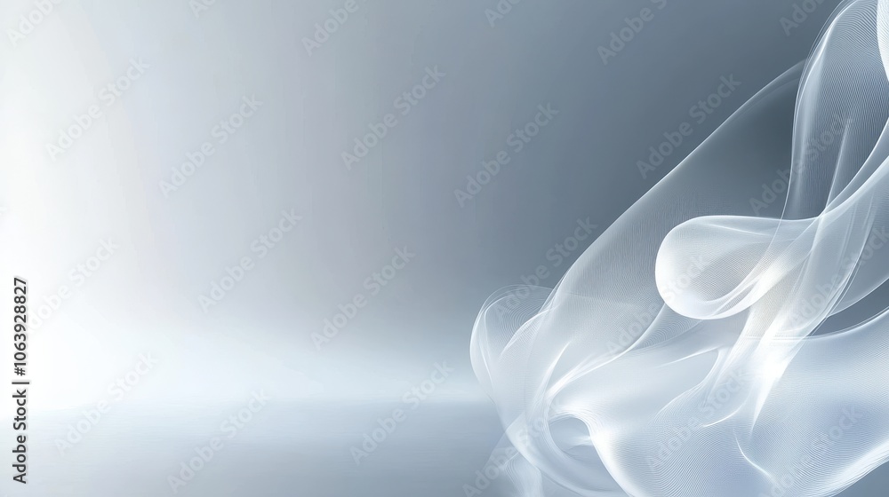 Aufkleber a soft grey background with smooth gradients and delicate textures, ideal for calming and elegant de