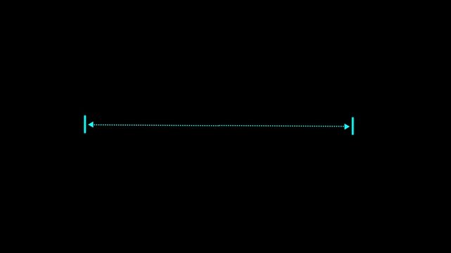 Measuring distance length line animation,