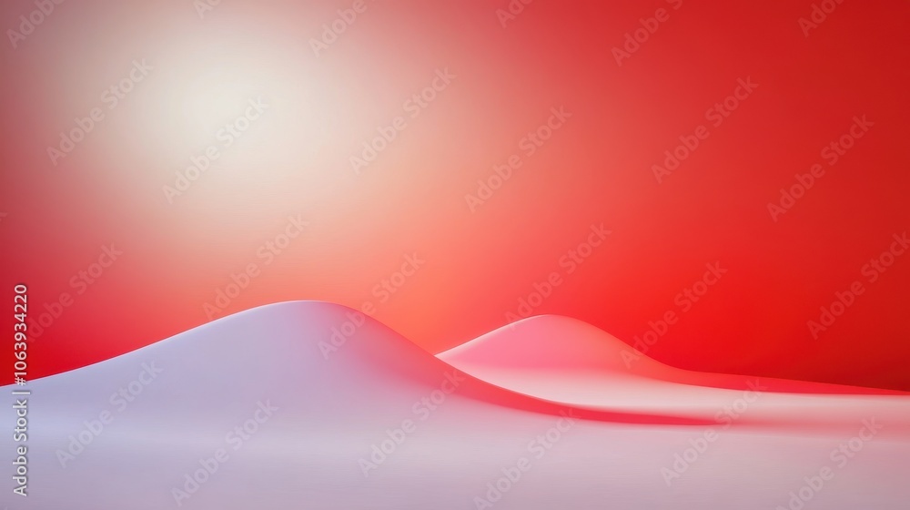 Poster a vibrant red backdrop with soft, diffused light, creating a smooth gradient of shades.
