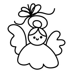 Hand drawn winter Christmas toy. Vector doodle illustration