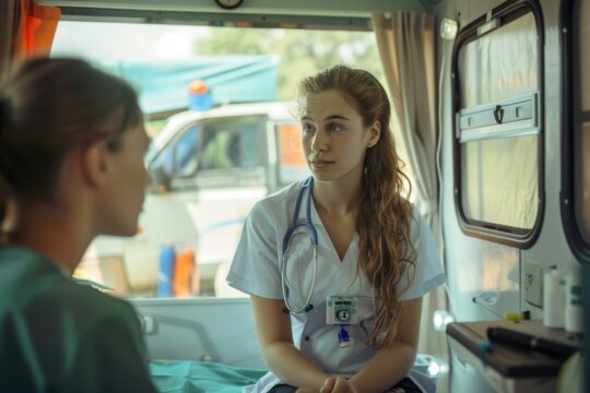 Volunteer is participating in a public health fair