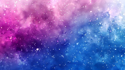 Obraz premium Colorful galaxy nebula background with stars, cosmic and dreamy abstract space design, pink and blue hues, celestial and infinite universe, perfect for backgrounds or sci-fi themes.