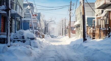 winter view with trees and snow, winter scene in winter, snowly road, snow in outdoor, winter seasone