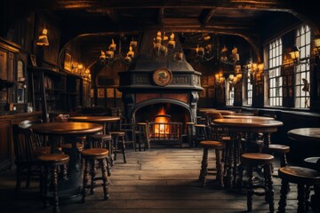 Fototapeta premium Interior of a old pub