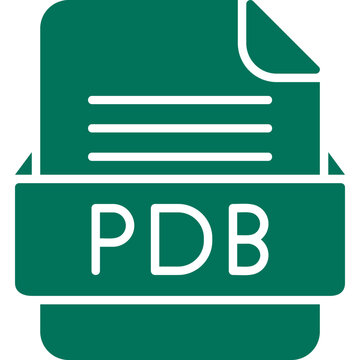 PDB File Format Vector Icon Design
