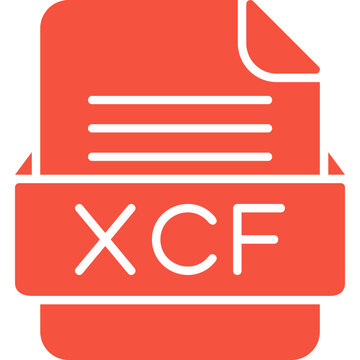 XCF File Format Vector Icon Design