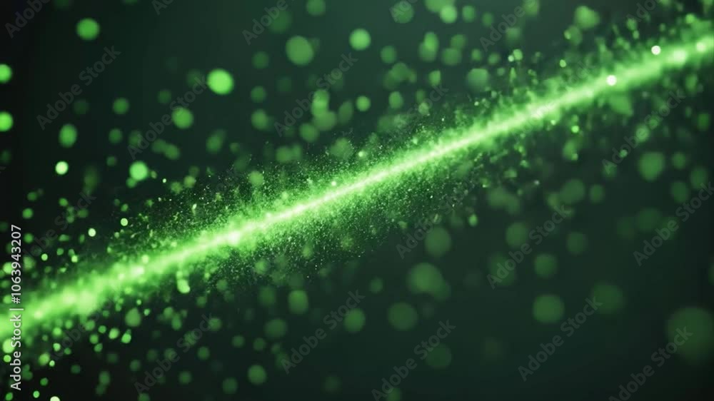Poster abstract dark green background with particles seamless loop 4k video.