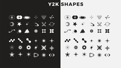 Y2K Shape Library Comprehensive Collection of Retrofuturistic Geometric Icons

