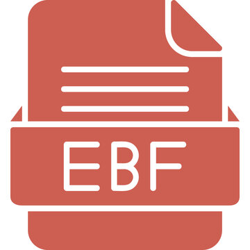 EBF File Format Vector Icon Design