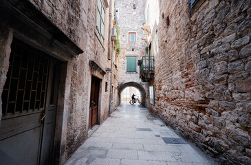 The street of Split town at Croatia.